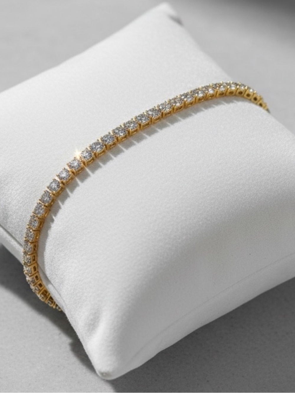18K Gold Plated, 11.7CTW Moissanite Tennis Bracelet